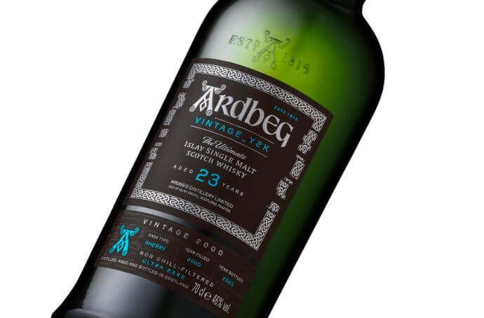 ARDBEG VINTAGE Y2K 23YO front zblizenie butelki